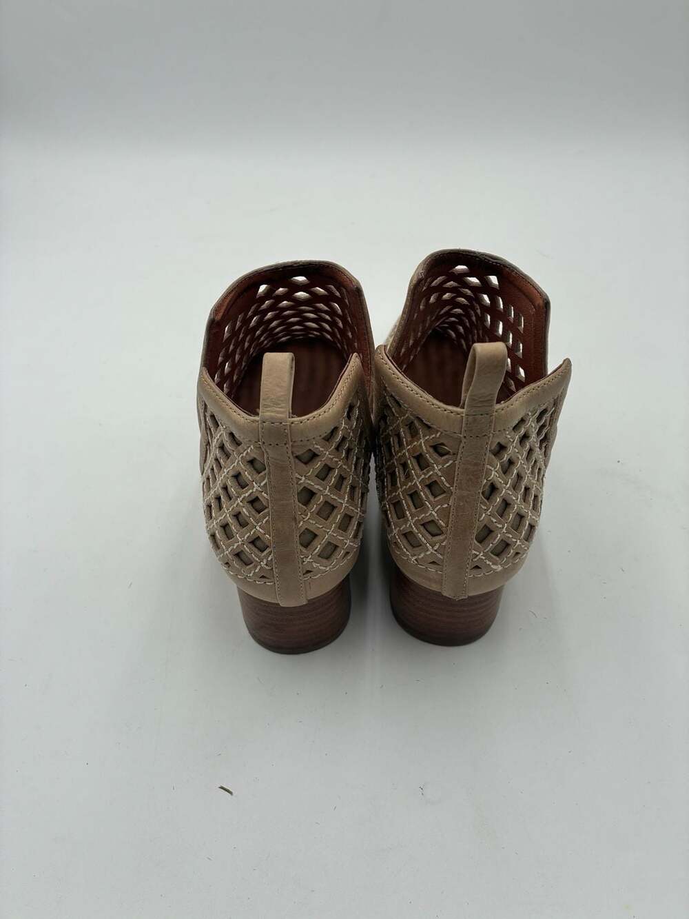 Jeffrey Campbell Size 9.5 Tan Suede Cutout Ankle Booties - Picture 3 of 6